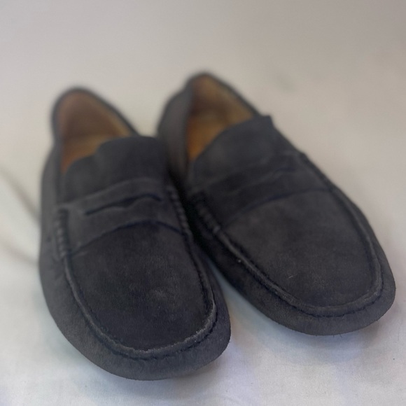 The Men's Store Bloomingdale’s Moc Toe Slippers Size 8 Brown Suede - Picture 2 of 10